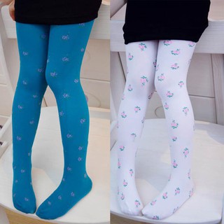 Quần legging co dãn họa tiết hoa cho bé gái