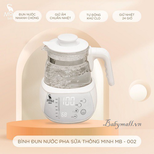 Máy đun nước pha sữa và giữ ấm chính hãng Moazbebe 1 đổi 1 MB002