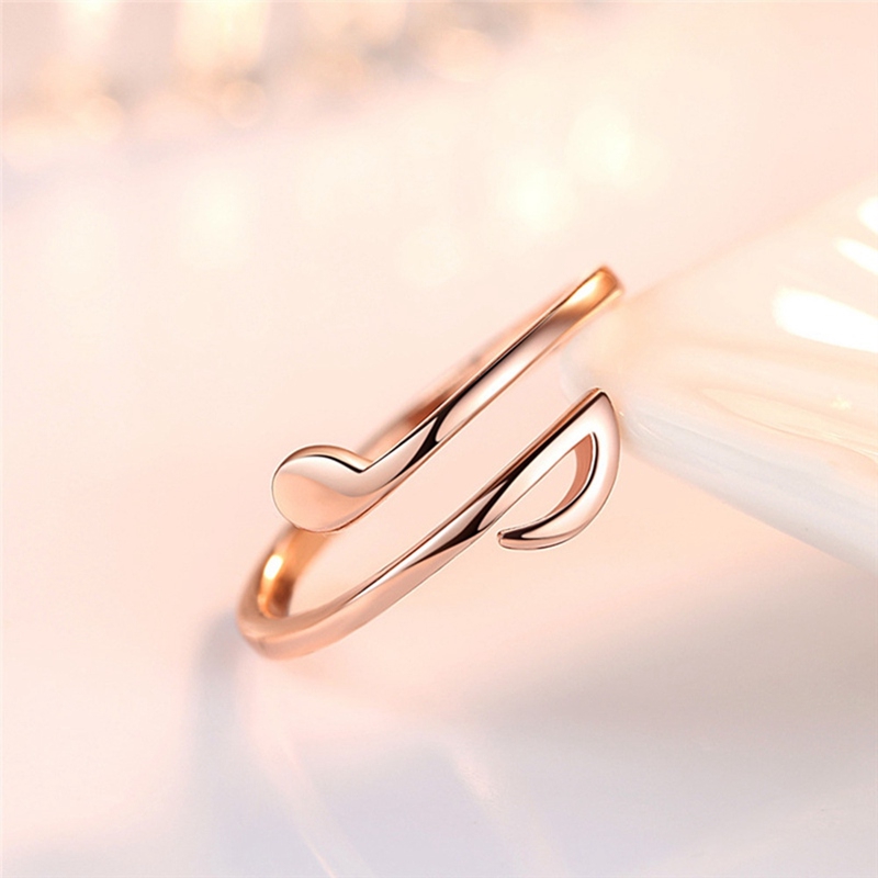 Nhẫn Dáng Hở Hình Nốt Nhạc Thời Trang Dành Cho Phụ Nữ