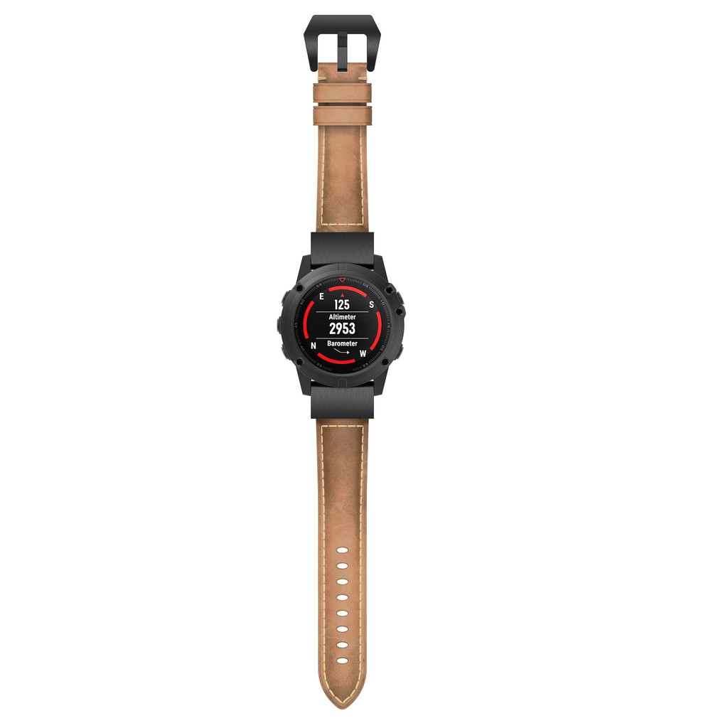 Garmin Fenix 5/5X/5S Plus Watch Band Leather Strap 20mm 22mm 26mm Quick Fit Wristband Replacement Bracelet