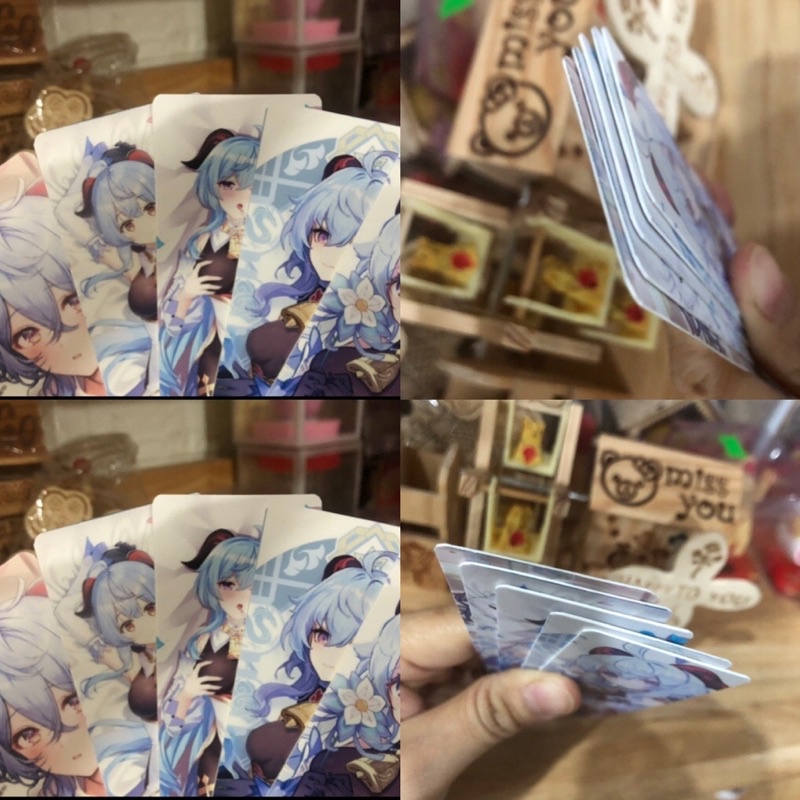 Card ảnh dầy bo góc anime manga tokyo revengers,miku genshin impact