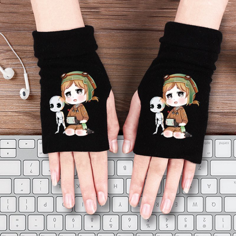 Găng tay len Identity V Nhân cách thứ năm Jack Emily màu đen anime chibi