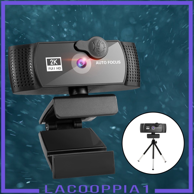 [LACOOPPIA1] Webcam 1080p HD w/ Noise-Cancelling Microphone USB for Gaming PC Desktop