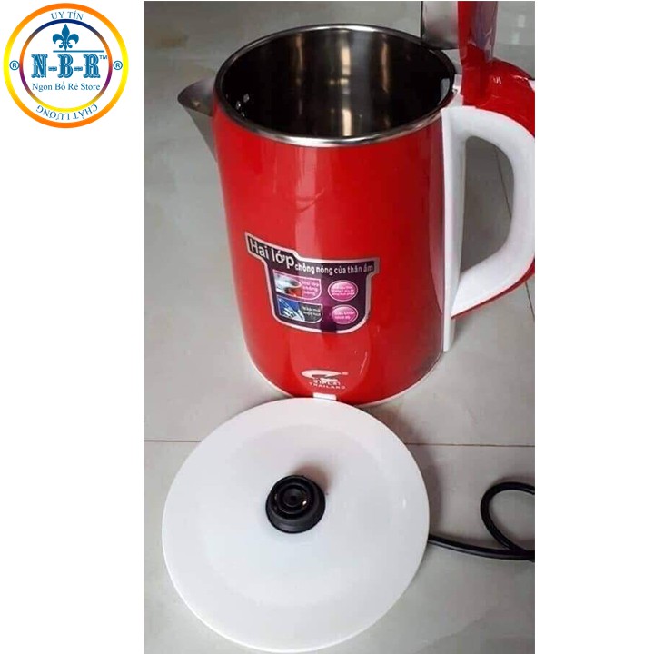 [ FREE SHIP ] Ấm siêu tốc 2 lớp JipLai Thái Lan 2.5L nhập khẩu CHÍNH HÃNG bởi NBR STORE