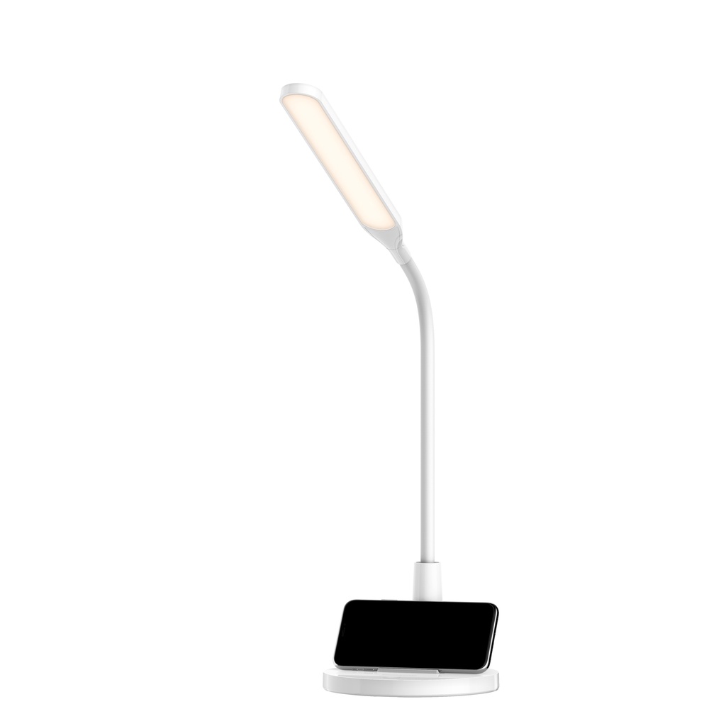 Đèn Bàn Sạc Panasonic HHGLT0346L19 5W - độ sáng 10-100%, Led Đổi màu, cổng sạc USB, Tích hợp đế đựng điện thoại tiện lợi