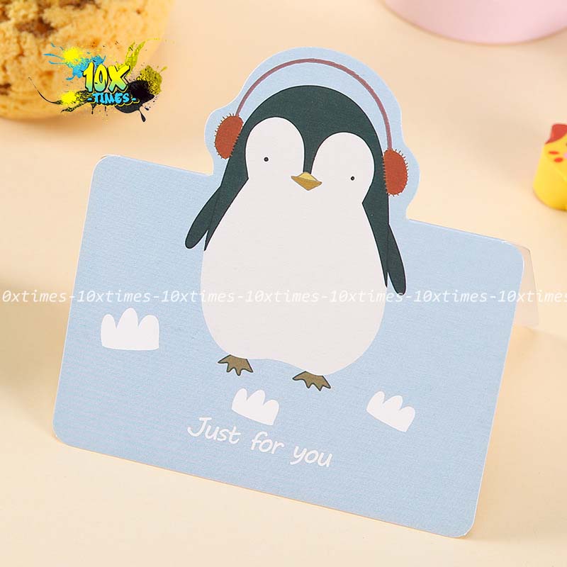 (160K/100c)Thiệp thú cưng dễ  thương cute tặng sinh nhật đầy tháng bé trai bé gái, giáng sinh, mồng 1 tháng 6 10xtimes