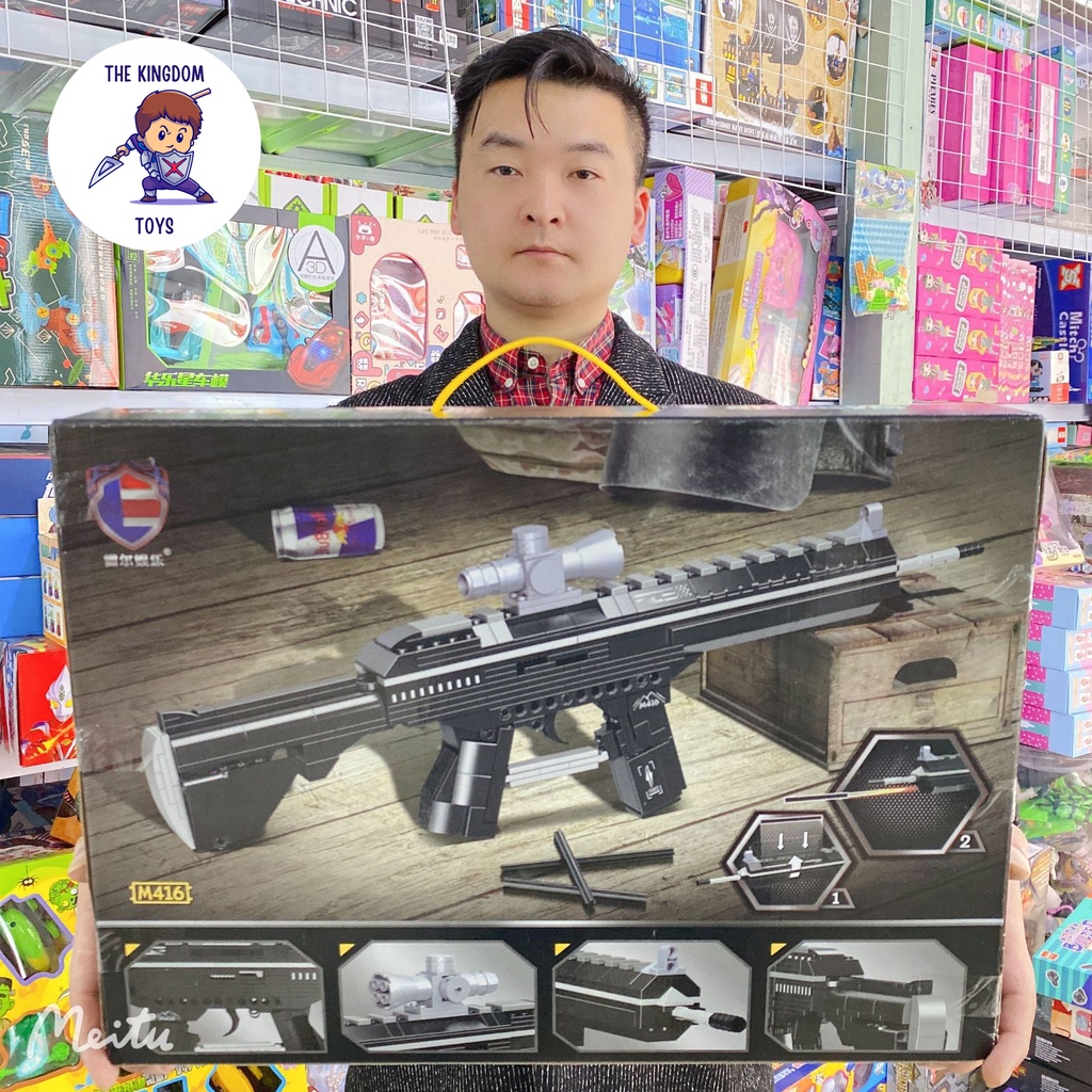 Đồ Chơi Lắp Ráp PUBG Mô Hình M416 / MK14 / Scar / Vector RAEL Free Fire CSGO Đồ Chơi Cho Bé 70002