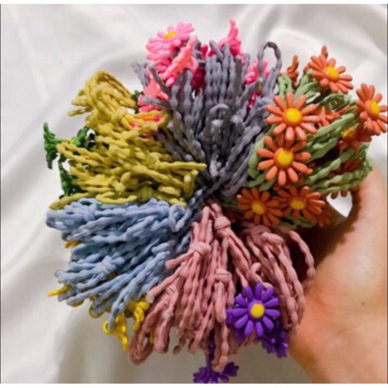 Dây buộc tóc Hàn Quốc hoa cúc nhí hot trend - Chun đôi cực bền siêu co dãn