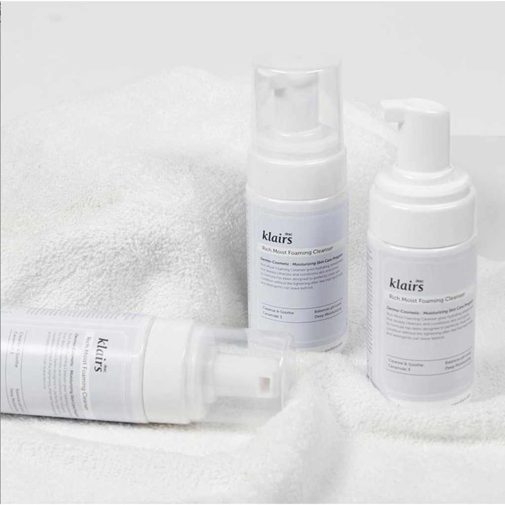 Sữa rửa mặt Klairs Rich Moist Foaming Cleanser - Hàn Quốc chính hãng