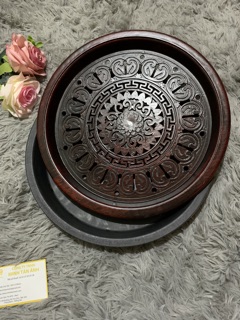 Khay trà tròn MH gỗ nhỏ