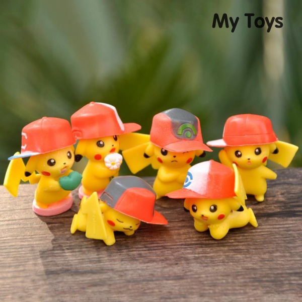 Mũ Bóng Chày Series Pikachu Hộp Mù ELF Đồ Trang Trí Tay Búp Bê Thú Nhựa Pokemon Pokémon Hộp Quà Tặng