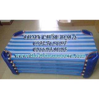 Giường cho bé mầm non GN04 - Vải lưới bọc nhựa cao cấp
