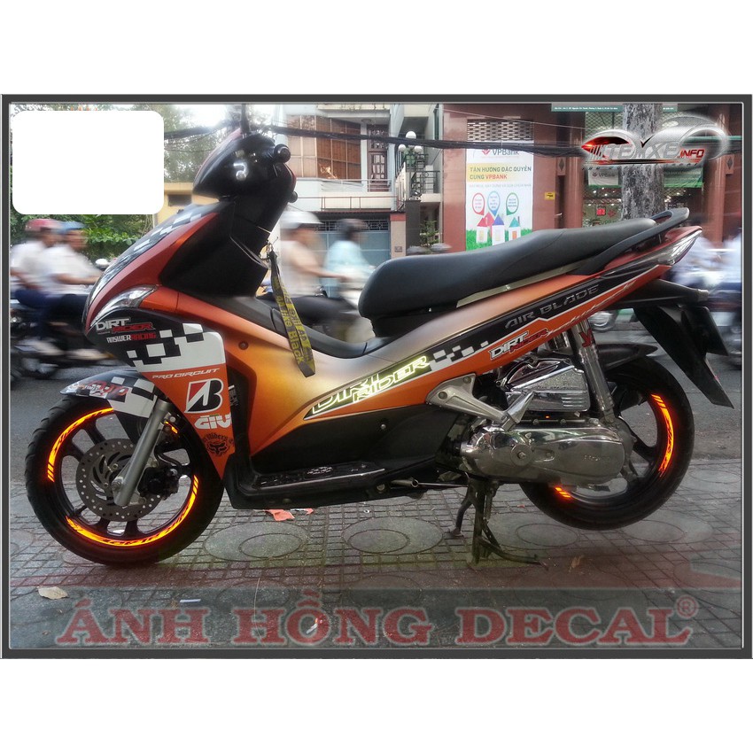 Tem trùm air blade ♦FREESHIP♦ cam đen đời 2011, độ team trùm ab dán phủ dàn áo xe cam đen rẻ đẹp