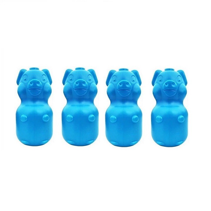 Bộ 4 chai thả bồn cầu làm thơm diệt khuẩn hình con lợn 230g