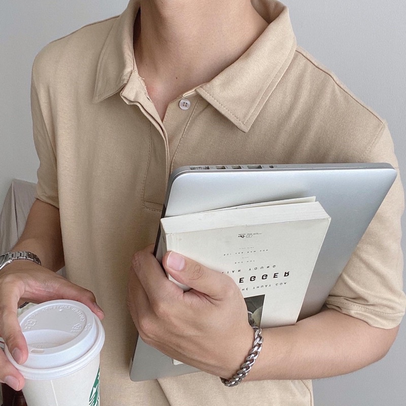 [Mã SRBACK010912 hoàn 20K xu đơn 50K] Áo cotton polo trơn nam BY SANTÉ - chất liệu cotton thoáng mát, thấm hút mồ hôi | BigBuy360 - bigbuy360.vn