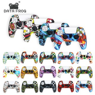 Data frog anti-slip silicone cover skin protection case for playstation 5 controller protection case for ps5 gamepad accessories