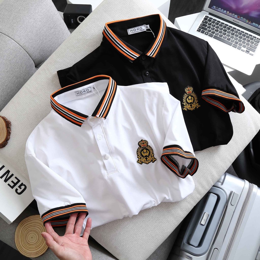 Áo thun Polo Nam nữ chất thun cá sấu Vương Miện style Hàn quốc phong cách Ulzzang