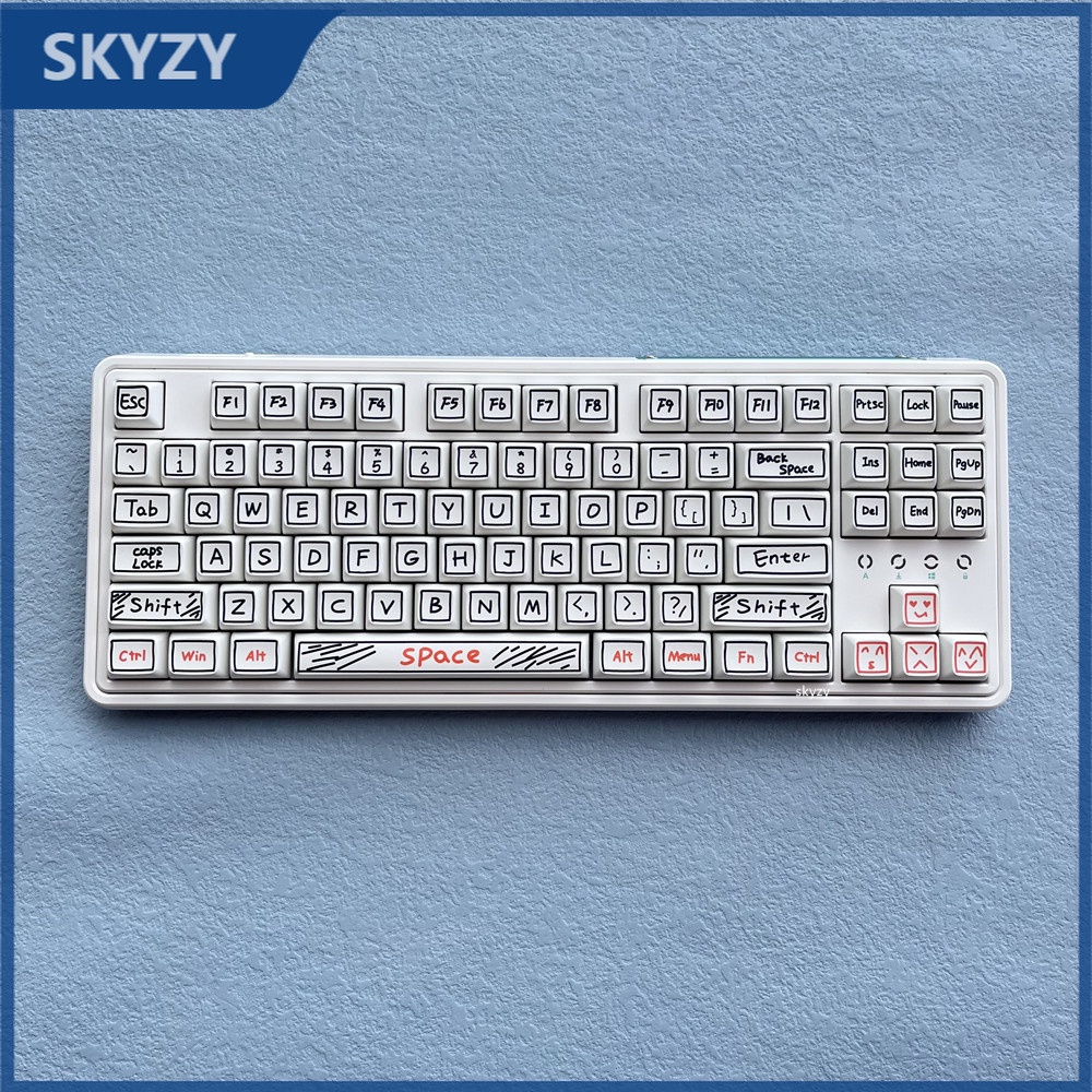 127 Phím Watercolor Pen Keycaps XDA Profile Màu nước Bút Graffiti Phim hoạt hình Anime PBT DYE SUB Bàn phím cơ học Keycap | BigBuy360 - bigbuy360.vn