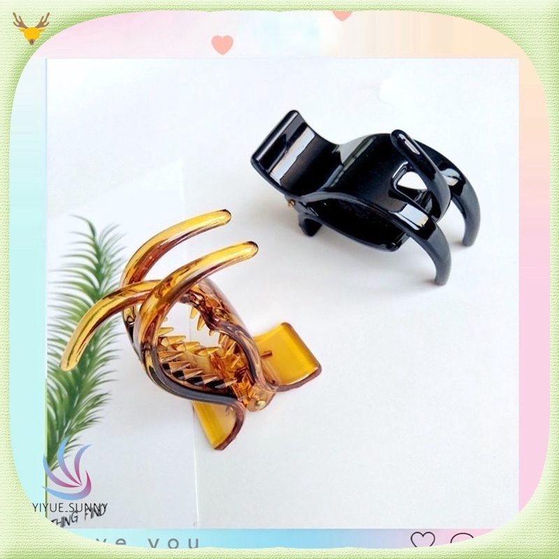Kẹp Tóc Nữ Có 3 Răng 2 Màu Đen Nâu Dễ Tán