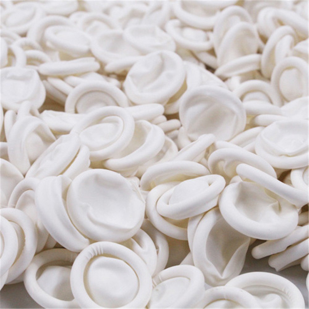 Set 100 Găng Tay Cao Su Trắng Chống Trượt Dùng 1 Lần
