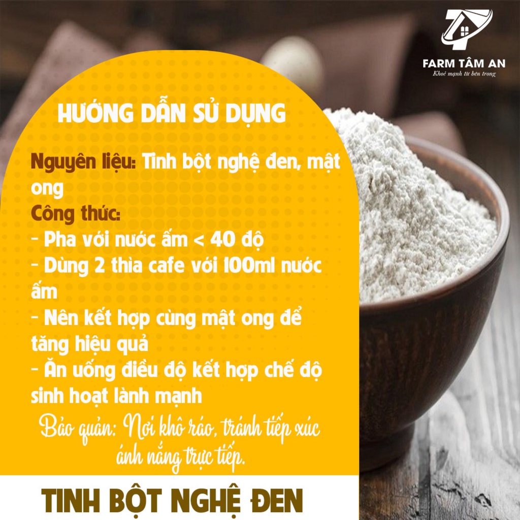 Tinh Bột Nghệ Đen Nguyên Chất Của Mẹ 250g-500g, Tinh Nghệ Đen, Tinh Bột Nghệ Nhà Làm, Bột nghệ đắp mặt