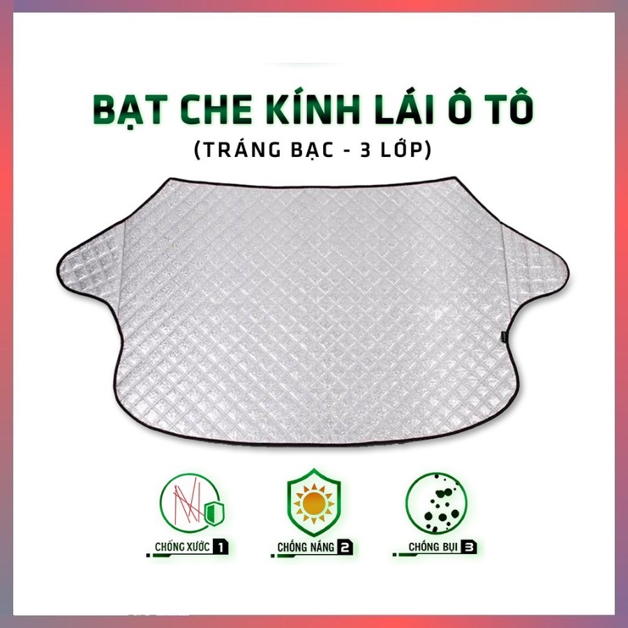 Bạt phủ kính lái ô tô, Tấm chắn nắng kính lái ô tô 4 lớp tráng bạc chống nắng tránh tia UV bảo vệ xe ô tô, xe hơi-BH 1 n