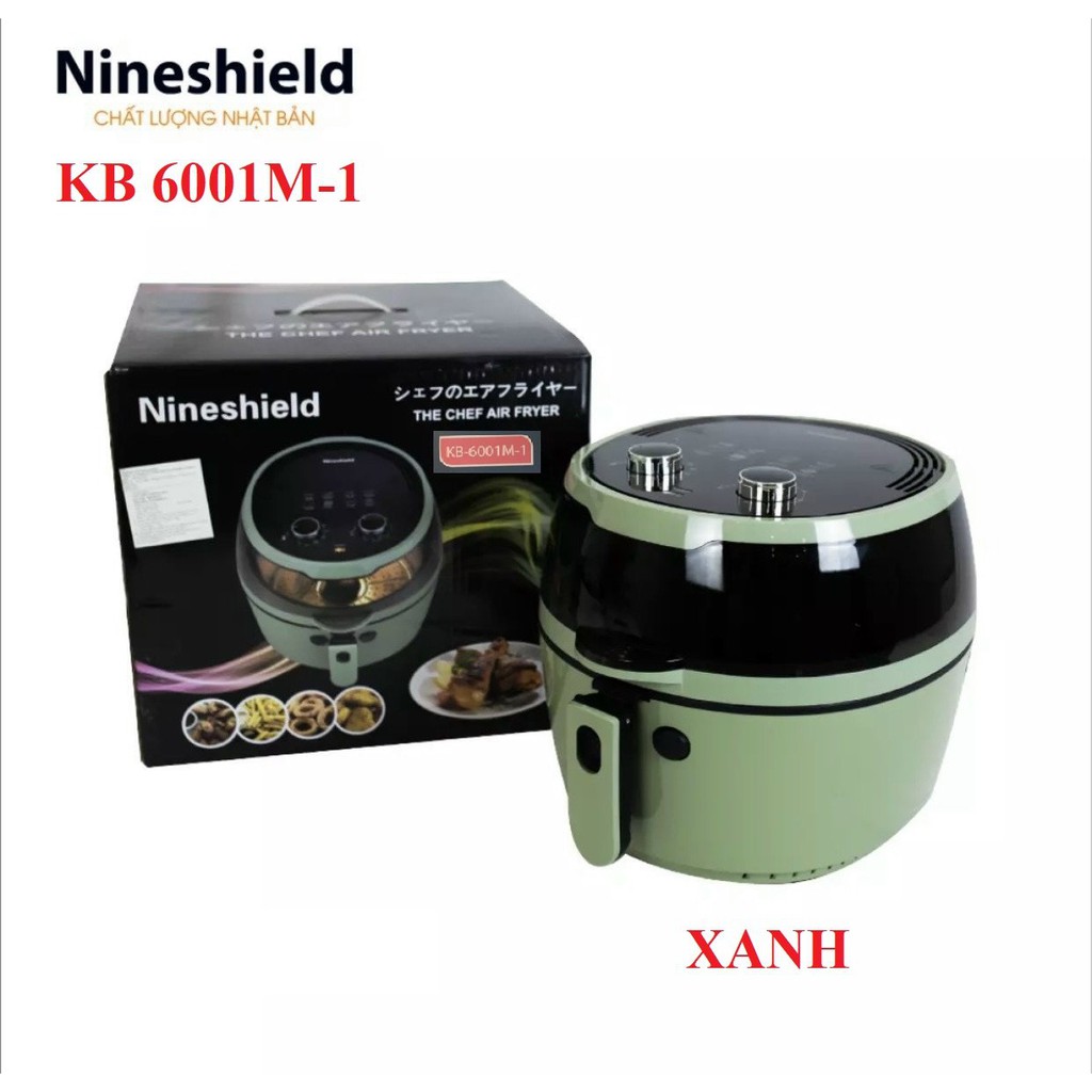 NỒI CHIÊN KHÔNG DẦU NINESHIELD 8 LÍT KB-6001M VÀ 5.2L KB-5001M