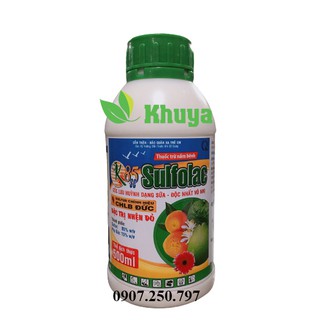 Thuốc trừ nấm bệnh và nhện hại OK Sulfolac 85SC chai 500ml