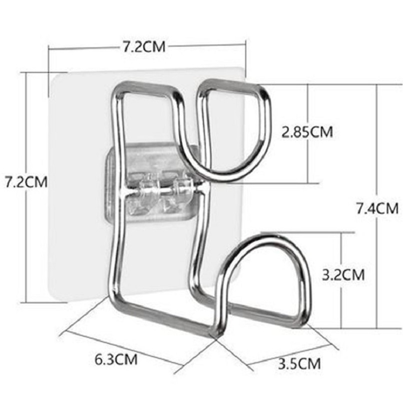 Móc Dán Tường Treo Chậu, Thau , Thớt, Đồ dùng phòng tắm, Nhà bếp - Inox thép không gỉ keo dính siêu chắc