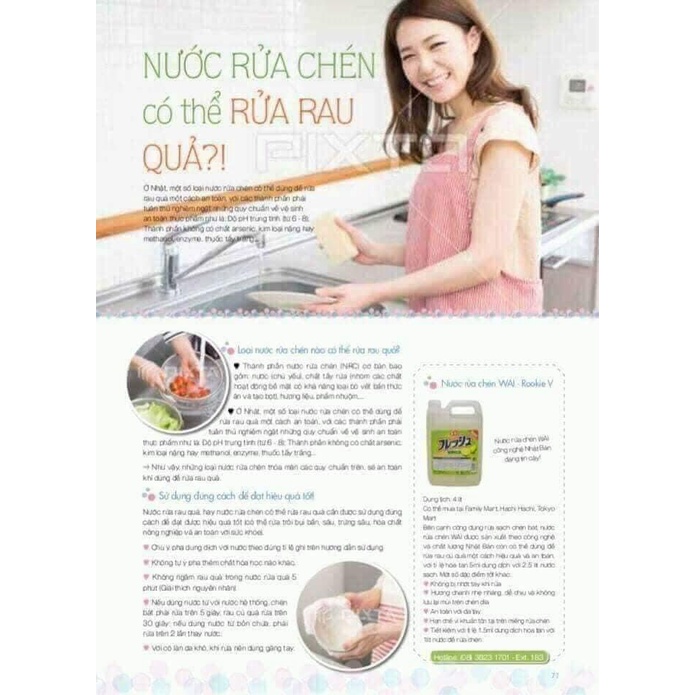 [Chính Hãng] Nước Rửa Chén Wai Hương Chanh 4L Có Tem Phụ Tiếng Việt