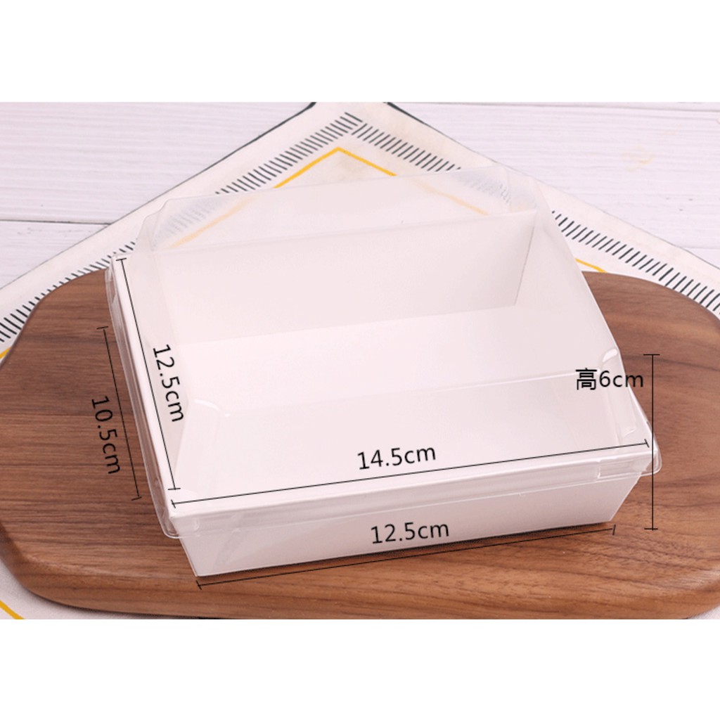 Hộp Giấy Vuông Nắp Trong ~ Trắng | 1413