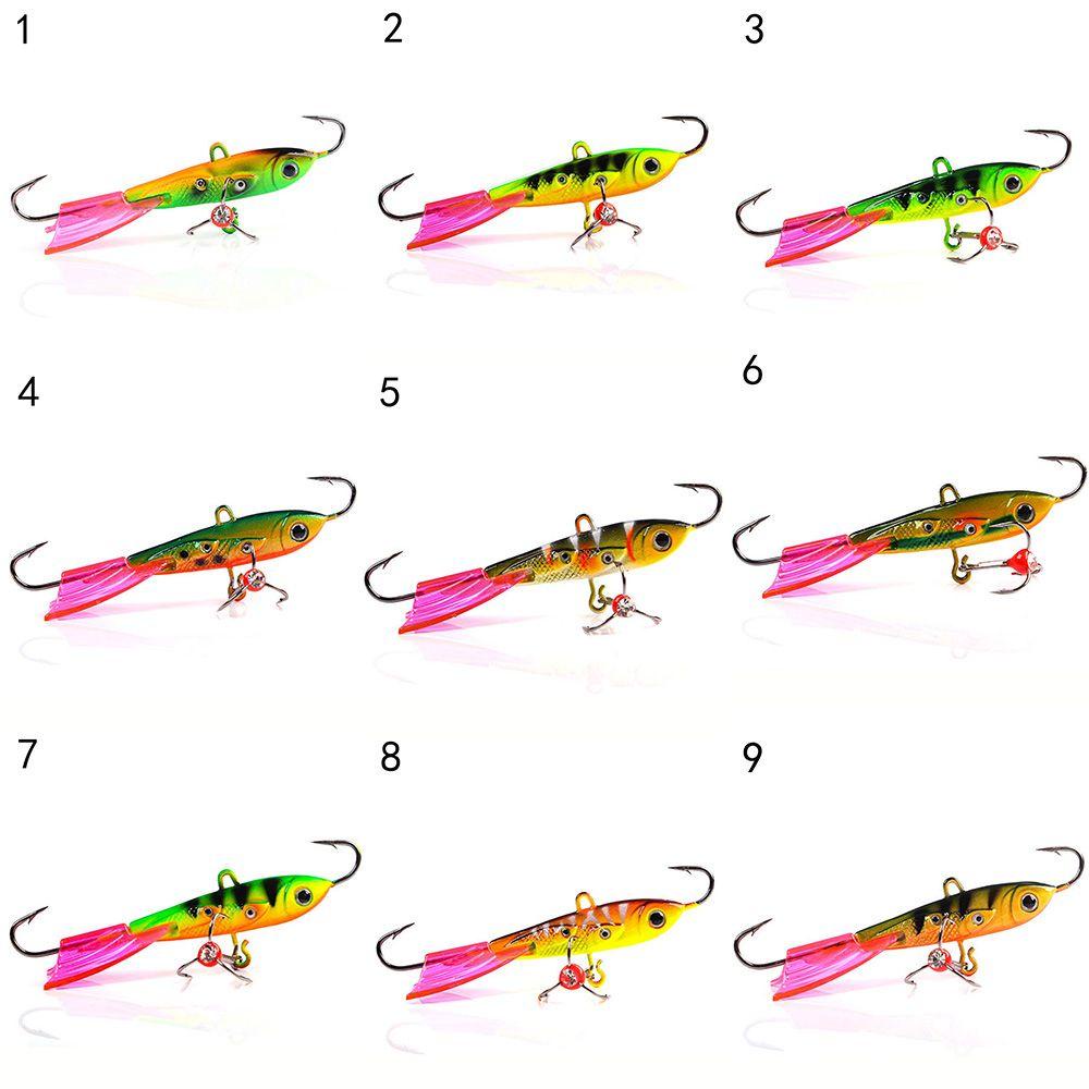 Mồi Câu Cá Mùa Đông Cứng Mắt 3D Xoay Được