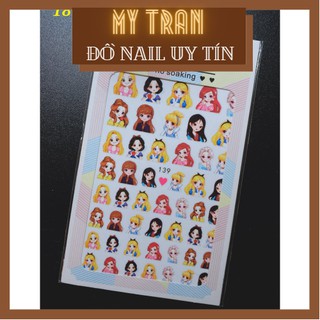 Stick dán móng hình búp bê, Nail sticker trang trí móng 2021