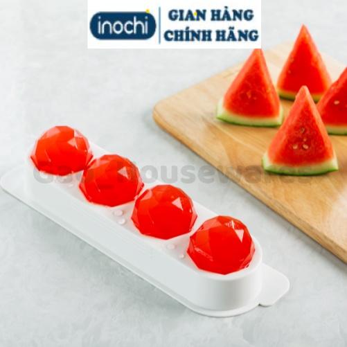 [FreeShip] Khay đá tròn Kari 4 viên Inochi, nhựa nguyên sinh an toàn sức khỏe - giao màu ngẫu nhiên