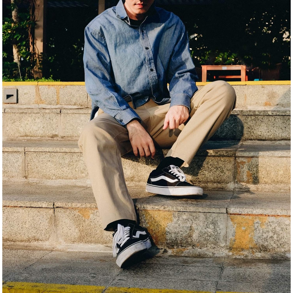 Sơ mi denim xanh thoáng mát