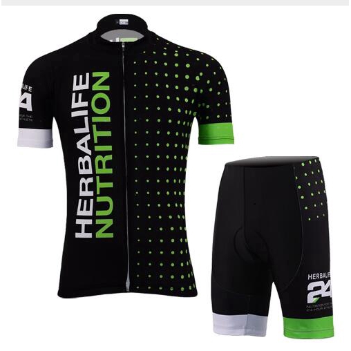 HERBALIFE Bộ Quần Áo Chạy Xe Đạp Chuyên Nghiệp Tay Ngắn Thoáng Khí Có Đệm Gel