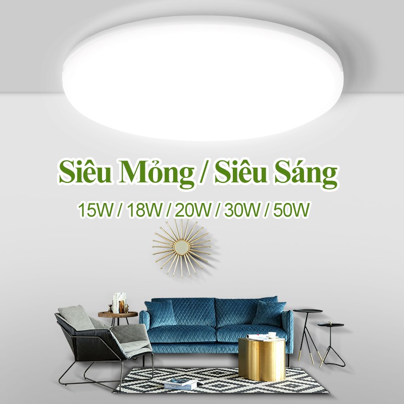 Đèn trần CHUANGYANG 15W 20W 30W 50W 12W 24W tùy chọn siêu sáng chống thấm nước chất lượng cao