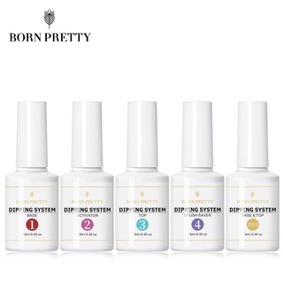 BORN PRETTY Bột Nhúng Móng Tay Acrylic Trong Suốt Dạng Lỏng 15ML