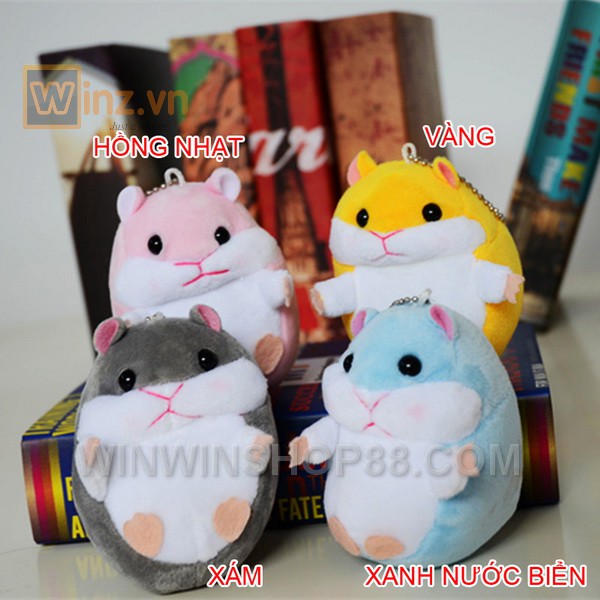 Móc khóa gấu bông Hamster cao 9 cm móckhóa Hamster Hamstergift  Asam