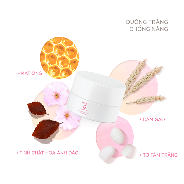 Kem dưỡng trắng da chống nắng ban ngày Senka White Beauty Glow UV Cream SPF 25 PA ++ 50g - 15539