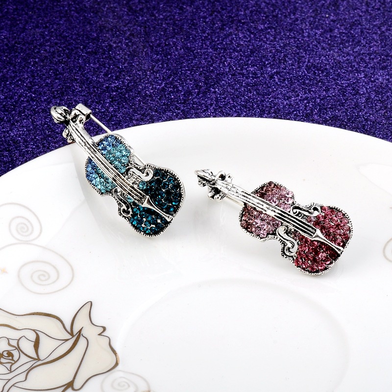 Ghim Cài Áo Hình Đàn Violin Phong Cách Retro Thời Trang