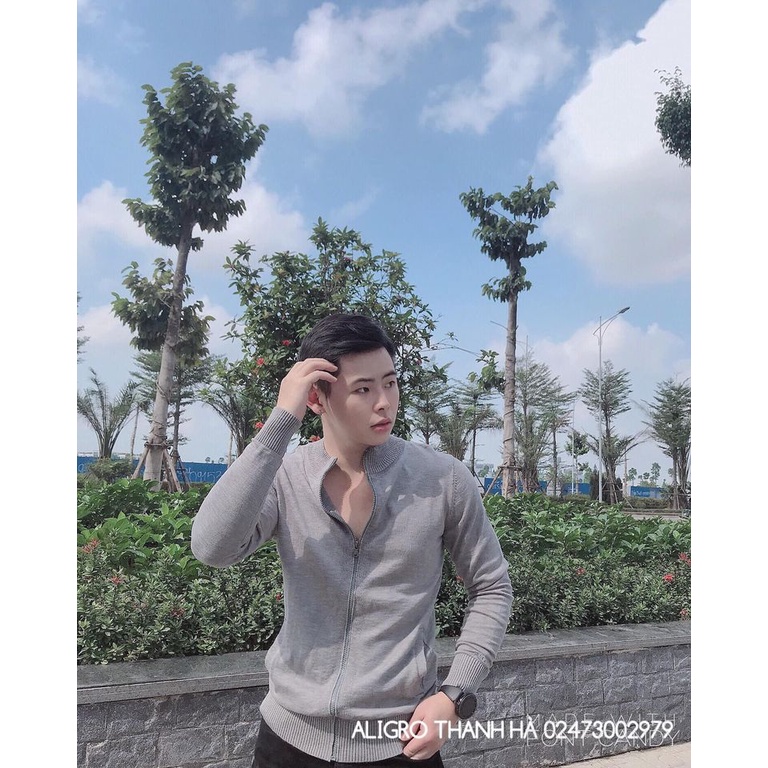 Áo Len Nam Khoá Kéo Chất Len Mịn, Dáng Slimfit, Trẻ Trung Năng Động, Chất Liệu Len Dệt Dày Dặn