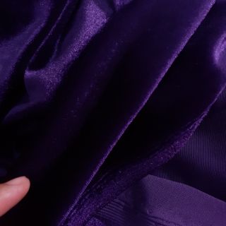 Vải nhung màu tím