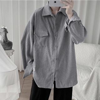  Áo Khoác Sơ Mi Tay Dài Phong Cách Cổ Điển Thời Trang Hàn Quốc Cho Nam