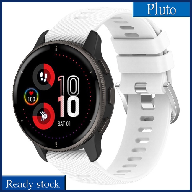 Mới Dây Đeo Thay Thế 20mm Bằng Silicon Khóa Inox Cho Đồng Hồ Thông Minh Samsung Garmin Venu