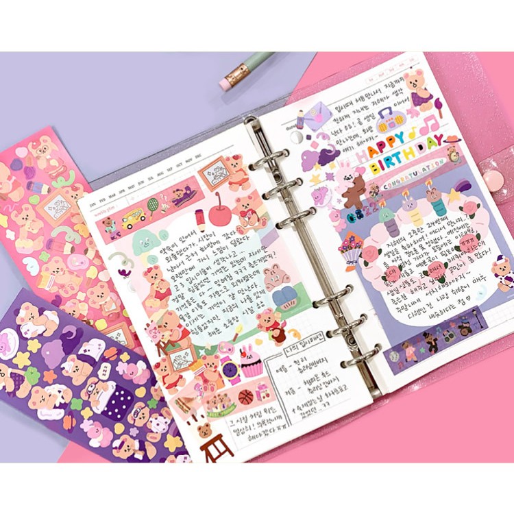 Sticker phong cách Hàn Quốc dễ thương