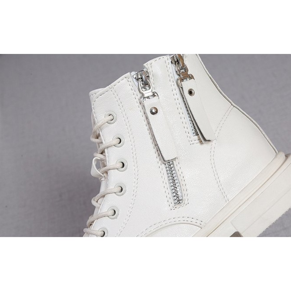 Boot Da Nữ 💖FREESHIP💖 Bốt Nữ Cổ Thấp - Chất Liệu Da Trơn Có Khóa Hông | BigBuy360 - bigbuy360.vn