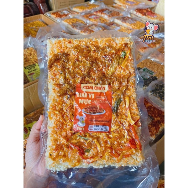 CƠM CHÁY MIX 2 VỊ MỰC CAY &amp; TOMYUM THƯỢNG HẠNG- GÓI HÚT CHÂN KHÔNG 250GR-SIÊU RẺ