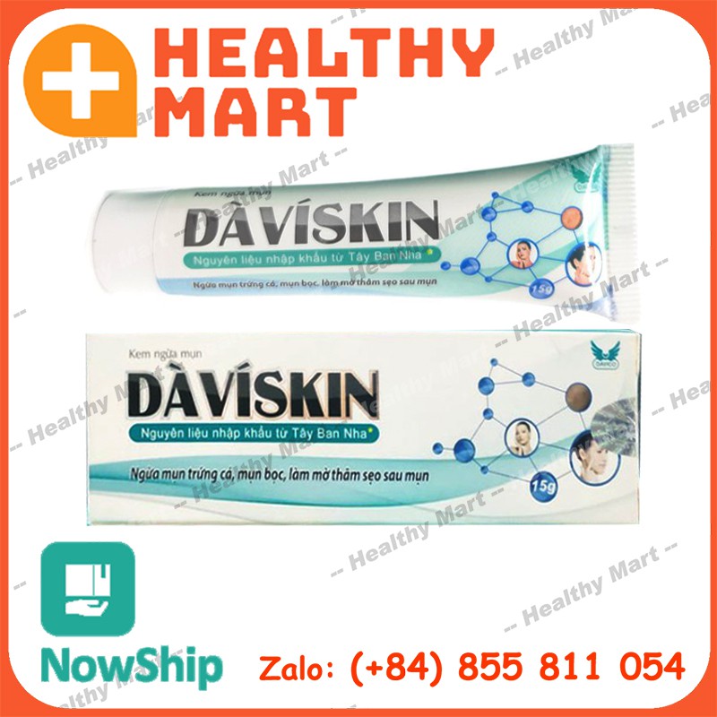 ✔️️️Kem Ngừa Mụn DAVISKIN 15g - Nguyên Liệu Nhập Khẩu Từ Tây Ban Nha