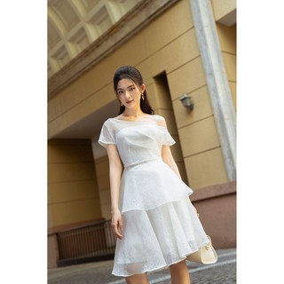 AMELIE Bộ set áo ren cổ thuyền dáng peplum by Amelie